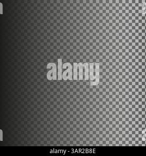 Left to right gradient. Vector smooth texture. Checkered shadow fade. Subtle square pattern. Stock Vector
