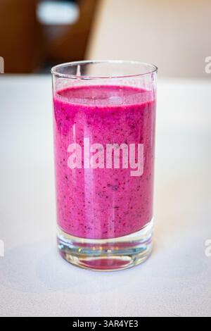 Image of a glass of Berry Smoothie Stock Photo