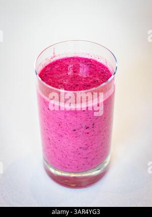 Image of a glass of Berry Smoothie Stock Photo
