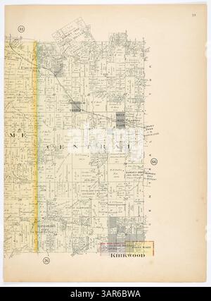 This 1909 Plat Book of St. Louis County is a comprehensive atlas, featuring 138 pages of maps and an index, depicting land ownership and developments in the county, important for historical and real estate studies. Stock Photo