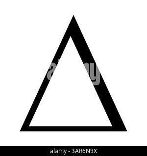 Greek letter Delta Symbol Bold Outline Stock Vector