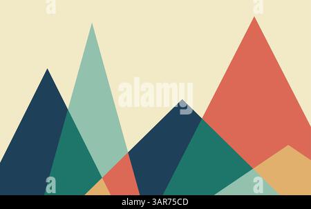 Abstract colorful triangle pattern geometric of mountain shape Stock Vector