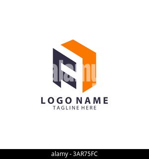 initial E isolated letter F logo design vector Stock Vector
