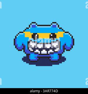 Pixel art Monster game asset design Stock Vector