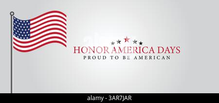 Honor America Days Embracing Our Nations Pride and Unity Stock Vector