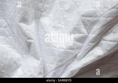 Background of baby clean white diaper wrinkled close up Stock Photo