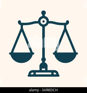 Modern Law Scale Icon Design Stock Vector