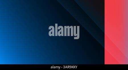 Abstract background featuring a smooth blue gradient with overlapping transparent red geometric shapes. Ideal for business presentations, website desi Stock Vector