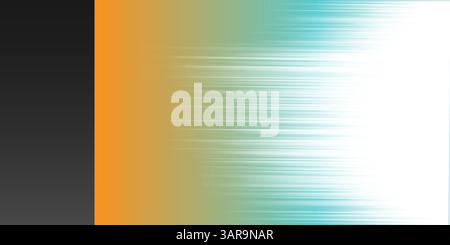 Black, White, Orange, Brown and Turquoise Bright Linear Striped Gradient Shapes, Motion Blurs: A Clean, Sleek and Dynamic Vertical Contrast, Abstract Stock Vector