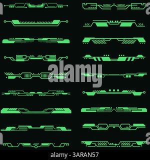 Futuristic interface ui elements holographic hud user interface elements Stock Vector