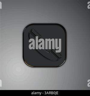 Sleek Phone Icon Design for Communication Apps. Stock Vector