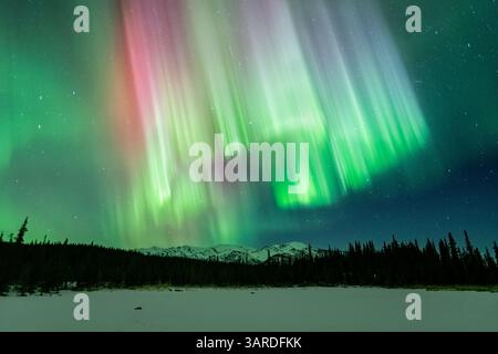 Northern Lights, Aurora Borealis, Alaska Stock Photo