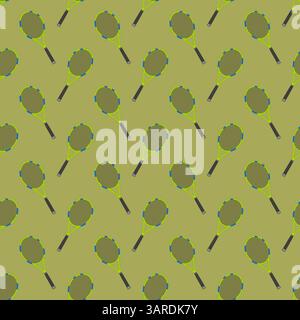 Seamless pattern vectorillustration with tennis racket Stock Vector