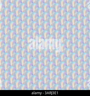 Soft pastel holographic mermaid, fish or snake scale. Iridescent skin Stock Vector