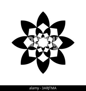 Flower design pattern on white background Stock Vector