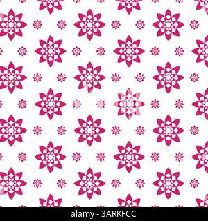 Pattern with floral and geometric elements. Intersecting curved and straight bold stripes form an abstract floral ornament. Vector background. Stock Vector