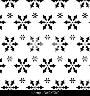 Pattern with floral and geometric elements. Intersecting curved and straight bold stripes form an abstract floral ornament. Vector background. Stock Vector