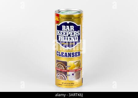 ST. PAUL, MN, USA, APRIL 14, 2025: Bar Keepers Friend product and trademark logo. Stock Photo