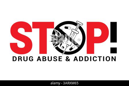 Drug abuse poster signage clipart. Say no to drugs drawing warning sign ...