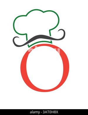 Initial Letter O Chef Hat Symbol For Restaurant Logo Design Vector Template Stock Vector