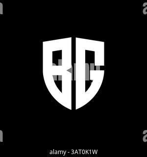 Letter bg or gb logo template Stock Vector