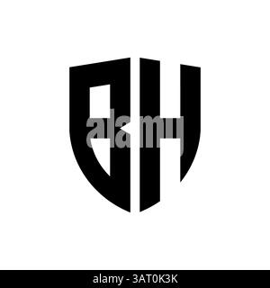 Letter bh or hb logo template Stock Vector