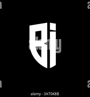 Letter bi or ib logo template Stock Vector