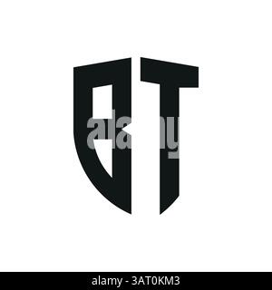 Letter bt or tb logo template Stock Vector