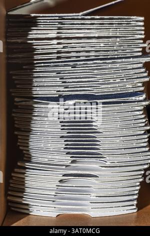 Stacked cardboard boxes Stock Photo