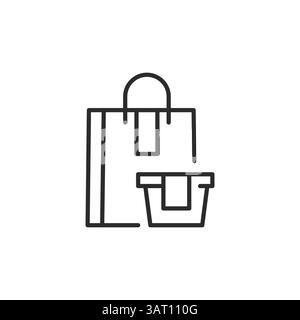 Grocery Bag Icon Stock Vector