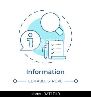 Information soft blue concept icon Stock Vector