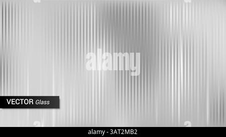 Ripple Glass Vector Background, Gray Rippled Texture Overlay, Gradient Effect Luminous Lines for Art Posters or Backdrop Design, Light Through the Stock Vector