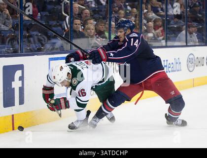 Minnesota Wild left wing Blake Coleman reacts after scoring an open net ...