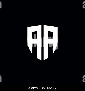 Letter a or aa logo template Stock Vector