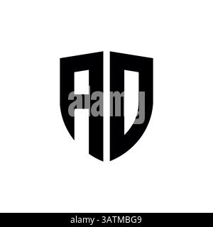 Letter ad or da logo template Stock Vector