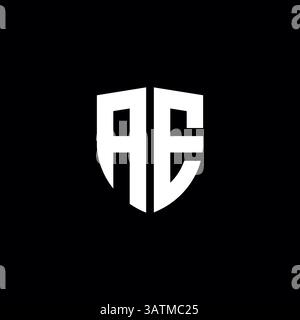 Letter ae or ea logo template Stock Vector