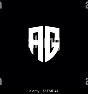 Letter ag or ga logo template Stock Vector