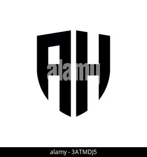 Letter ah or ha logo template Stock Vector