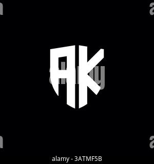 Letter ak or ka logo template Stock Vector