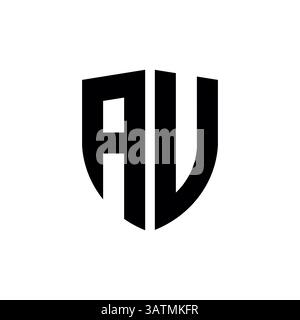 Letter au or ua logo template Stock Vector