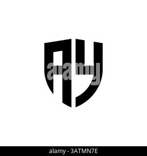 Letter ay or zy logo template Stock Vector