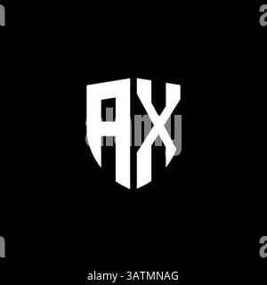 Letter ax or xy logo template Stock Vector