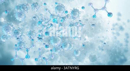Illustration of molecules. Stock Photo
