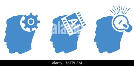 AI-Driven Cognitive Processes in Modern Innovation. Stock Vector