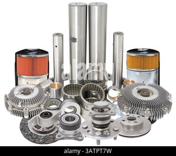 Different auto car spare parts - a collage Stock Photo