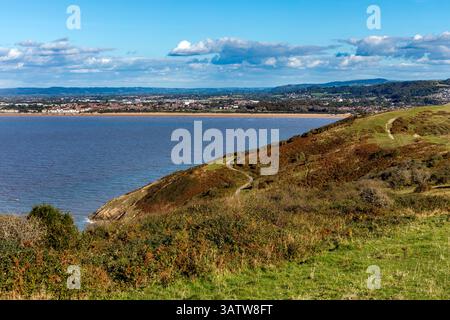 Brean Down; Looking Towards Weston Super Mare; Somerset; UK Stock Photo