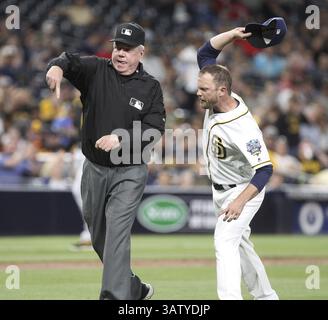San Diego Padres pitcher, Colin Rea attends the baseball clinic for ...