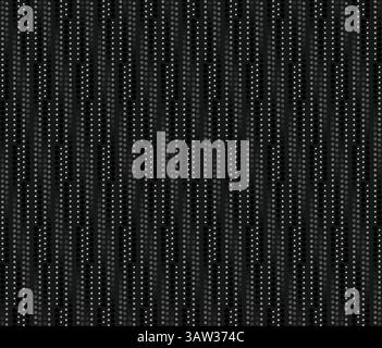 Black grey dotted hexagon seamless pattern.. Hexagon dotted halftone gradient texture pattern. Repeating dots gradation pattern. Black dark backdrop. Stock Vector