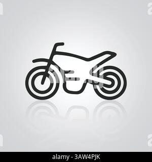 Motorcycle icons, vintage motorcycles, unique icons, and a bike logo outline Stock Vector
