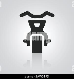 Motorcycle icons, vintage motorcycles, unique icons, and a bike logo with a silver background, Vector illustration Stock Vector